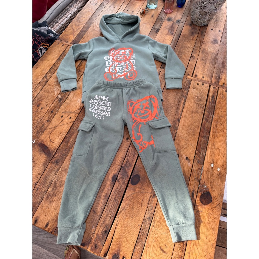 Five Nights At Freddys Boys 5 6 Hoodie Jogger Set FNAF Cargo Goth Gamer